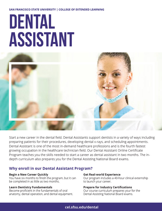 Dental Assistant Brochure Cover