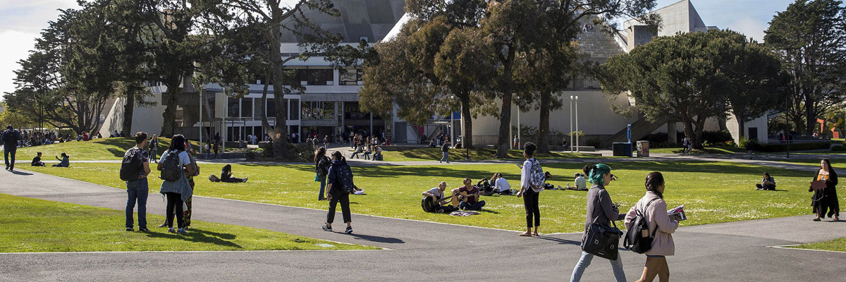 Students on the SF State campus