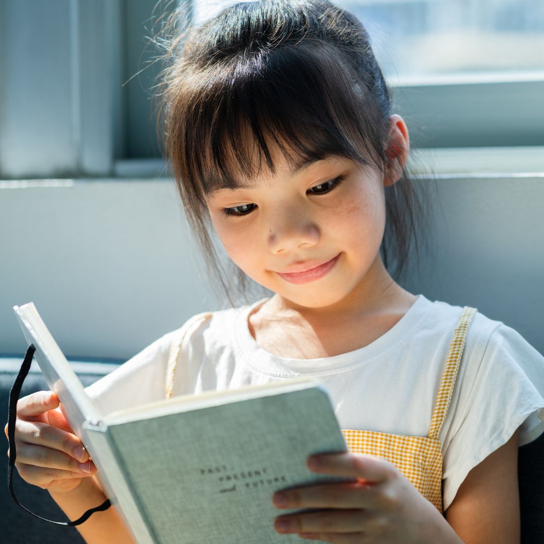 Girl reading a book