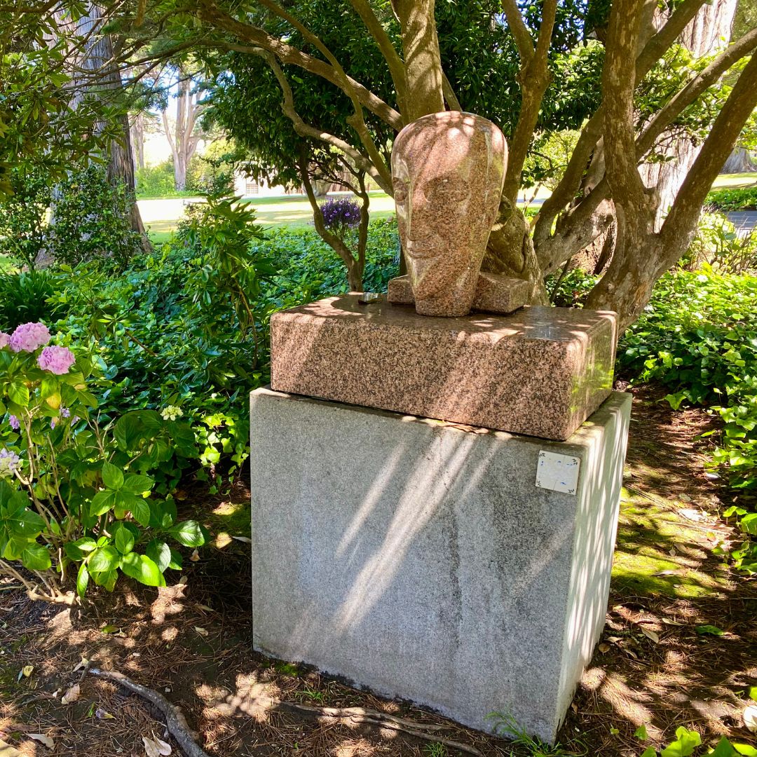 Head sculpture on SFSU campus