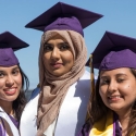 Psychology graduates on the beach