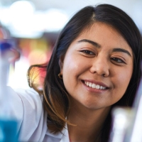 Student scientist in the lab
