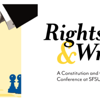Hand knocking out a king in chess. Rights Wrongs A Constitution and Citizenship Day Conference at SFSU