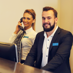 Hospitality staff at a hotel